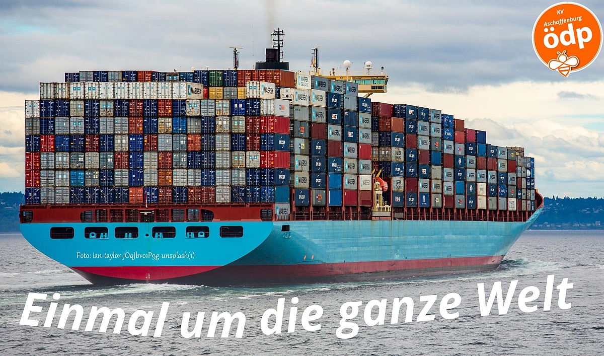 Containerschiffe fahren mit Schweröl und verpesten die Luft.